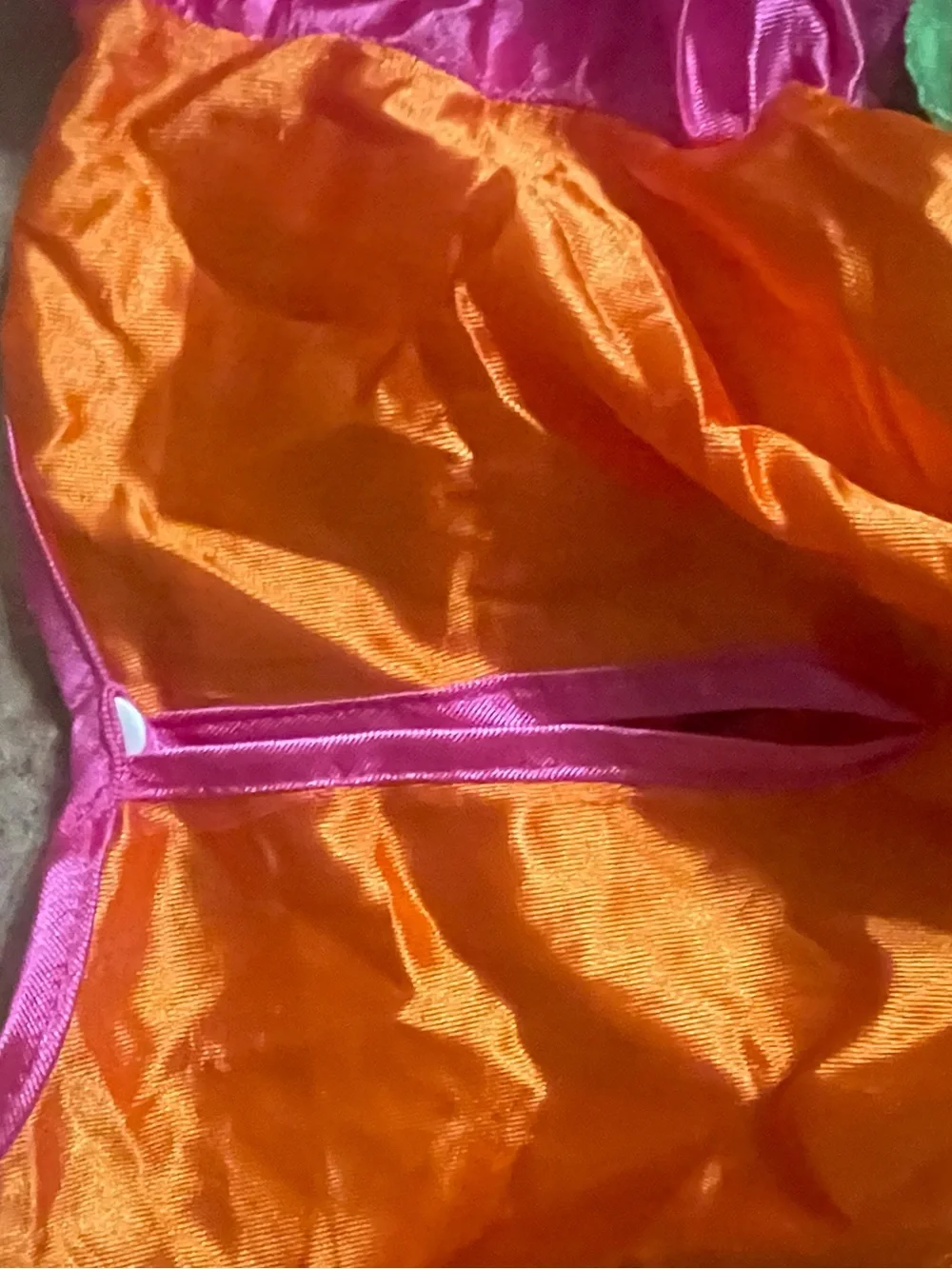 Costume - Barbie Orange and Pink Pumpkin Princess Dress with Green Leaf Accents